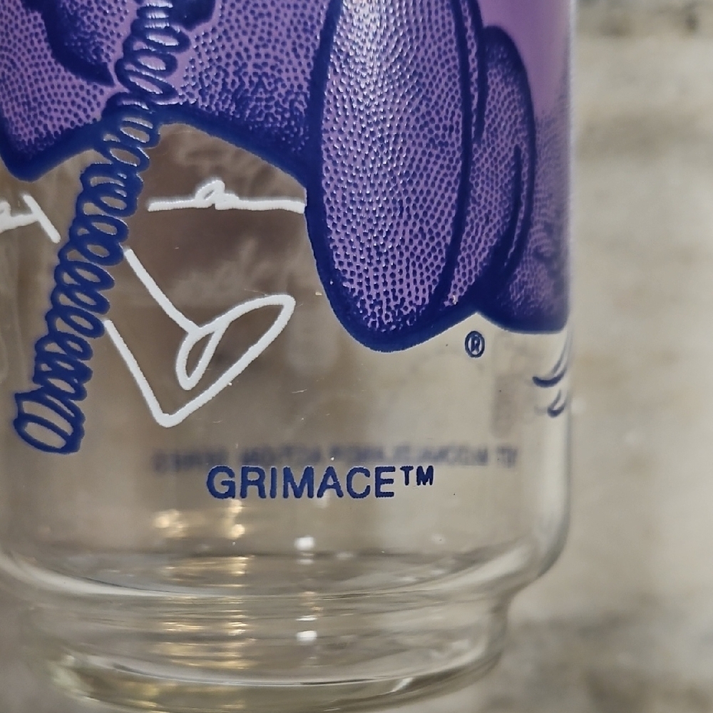1977 McDonaldland Action Series Grimace Character Glass - Picture 4 of 4